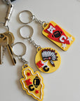 Set of 3 3D Print Chiefs Arrowhead Kc Kansas City Football Keychains Made in America