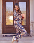 Baha Ranch Retro Pop Western Leopard Pajamas Set