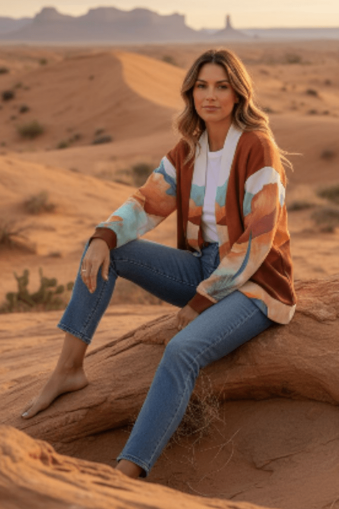 Baha Ranch Colores de Mexico Fantasia Drop Shoulder Cardigan