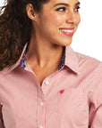 Kirby Stretch- Poppy Red/White Stripe