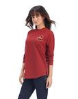REAL Oversized Graphic Shirt-ROUGE RED HEATHER
