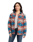 Shacket Shirt Jacket- FIERY JACQUARD