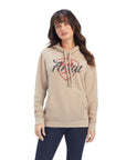 REAL Shield Logo Hoodie-DARK OATMEAL HEATHER