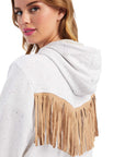 Desert View Full Zip Sweatshirt- EGRET