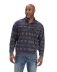 Printed Overdyed Washed Sweater-MARITIME BLUE SOUTHWEST