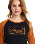 REAL Baseball Shirt-BLACK/ROASTED PECAN