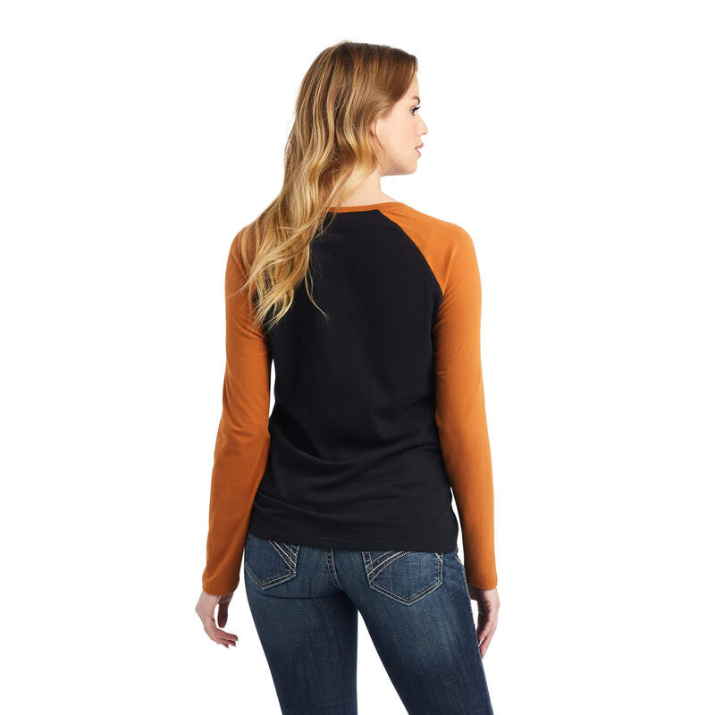 REAL Baseball Shirt-BLACK/ROASTED PECAN