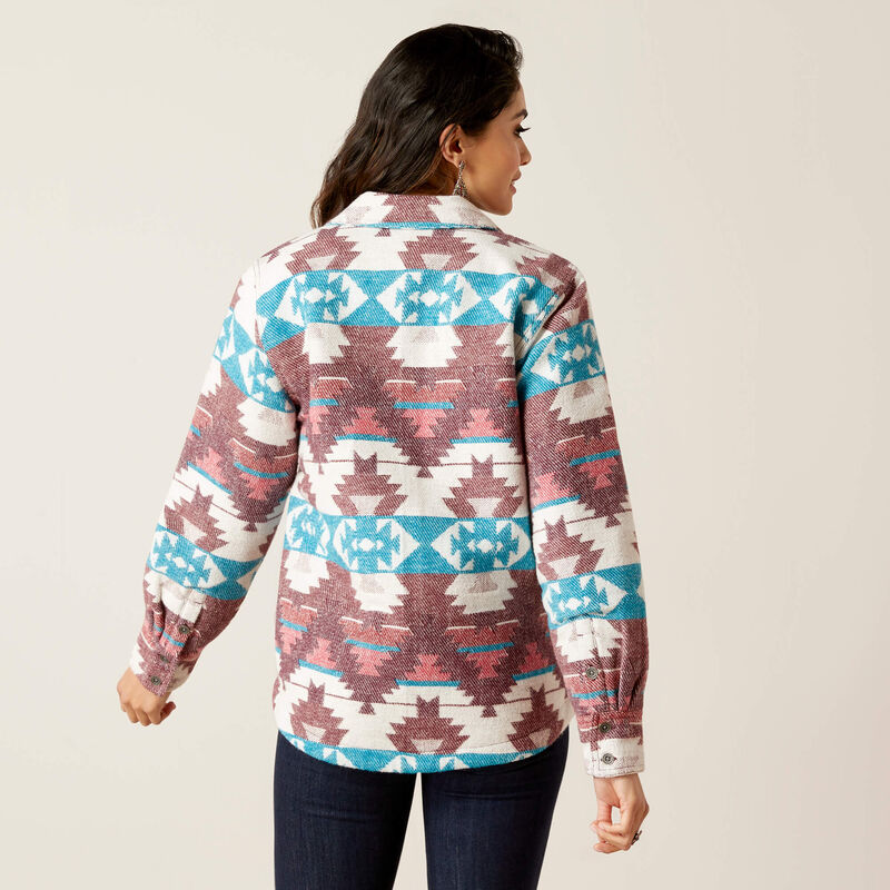 Shacket Shirt Jacket-BAJA JACQUARD