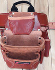 HILASON Leather Tool Bag Construction Handyman Farmers Organizer Storage Bags For Men Electrician Tools Home & Wood Work