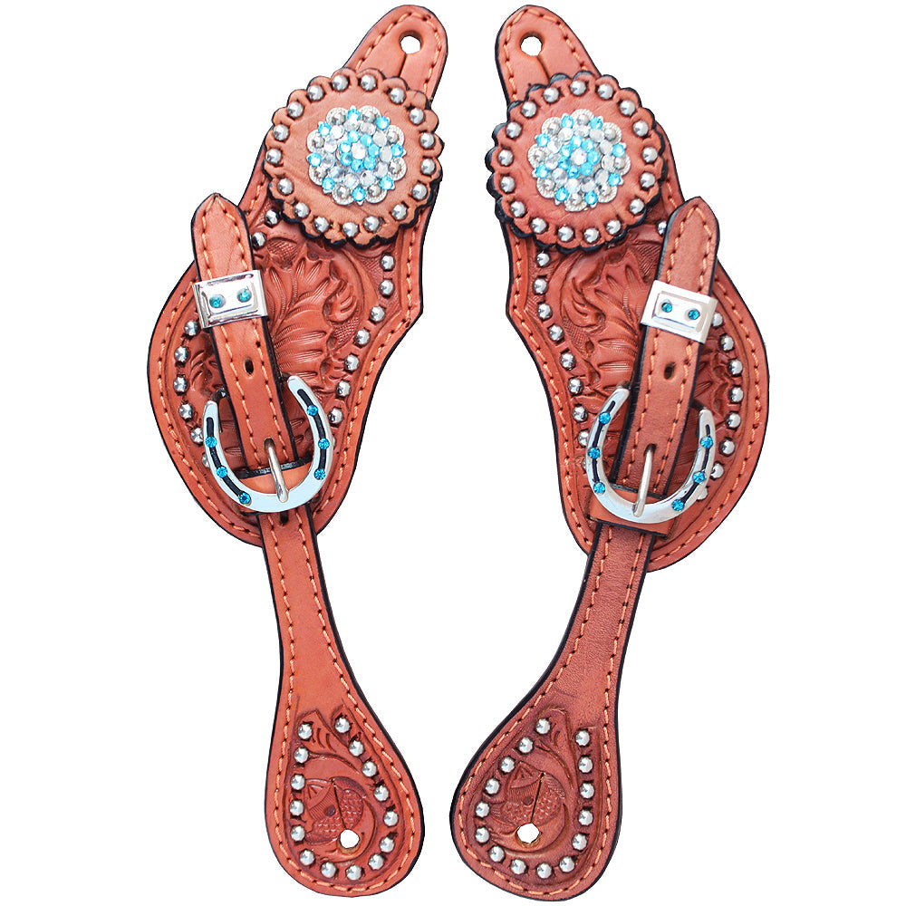 Hilason Western Style Men &amp; Womens Spur Straps for Horse Riding, Barrel Racing,Show,and Rodeo
