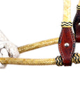 Hilason Premium Rope & Leather Noseband Halter with Lead – Adjustable & Durable