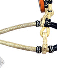 Hilason Western Headstall Horse Leather Rawhide Bosal Reins Bitless Tan