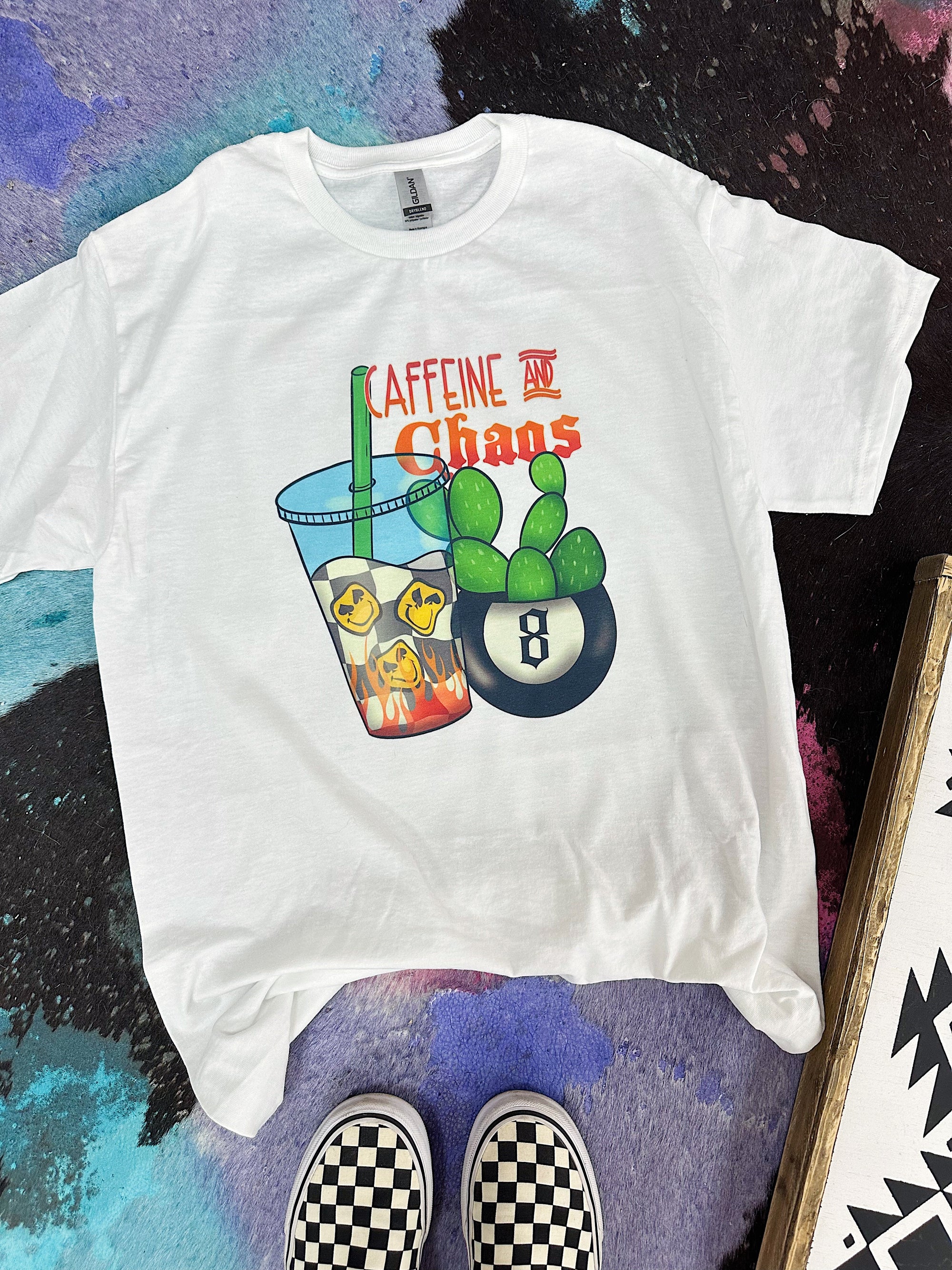 Caffeine &amp; Chaos TEE or CREWNECK