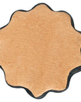 Hilason Plain Scalloped Leather Rosette Concho Saddle Tack Tan 1-1/4 "