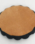 Hilason Plain Scalloped Leather Rosette Concho Saddle Tack Tan 1-3/4"