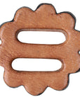 1-1/4" Slots Leather Concho Tan