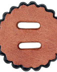 Hilason Slotted Scalloped Leather Rosette Concho Saddle Tack Tan 2"