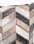 Hilason  Cowhide Leather Hair-On Patchwork Cushion Pillow Cover