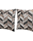 Hilason  Cowhide Leather Hair-On Patchwork Cushion Pillow Cover