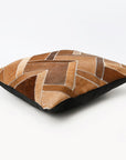 Hilason  Cowhide Leather Hair-On Patchwork Cushion Pillow Cover