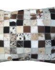 Hilason Cowhide Leather Hair-On Patchwork Cushion Pillow Cover