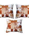 Hilason Cowhide Leather Hair-On Patchwork Cushion Pillow Cover