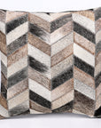 Hilason  Cowhide Leather Hair-On Patchwork Cushion Pillow Cover