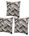 Hilason  Cowhide Leather Hair-On Patchwork Cushion Pillow Cover