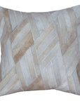 Hilason Cowhide Leather Hair-On Patchwork Cushion Pillow Cover