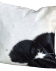 Genuine Cowhide Hair-On Leather Cushion Pillow Cover With Faux Leather Back Rustic