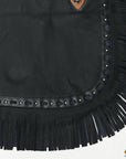 Hilason Western Horse Bull Riding Chinks Chaps Adult Pro Rodeo Bronc Leather Black