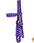 Horse Bridle Headstall  Flat Braided Paracord Hilason