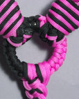 Hilason Horse Breast Collar  Braided Paracord Pink / Black