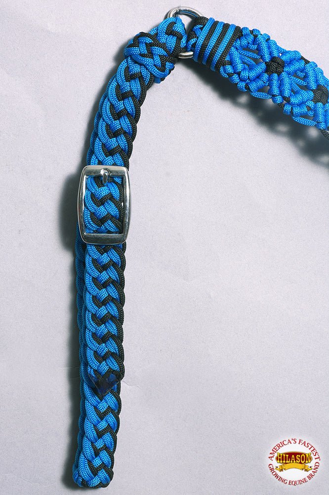 Hilason Horse Breast Collar  Braided Paracord Pink / Black