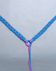 Hilason Horse Breast Collar Braided Paracord Pink / Black