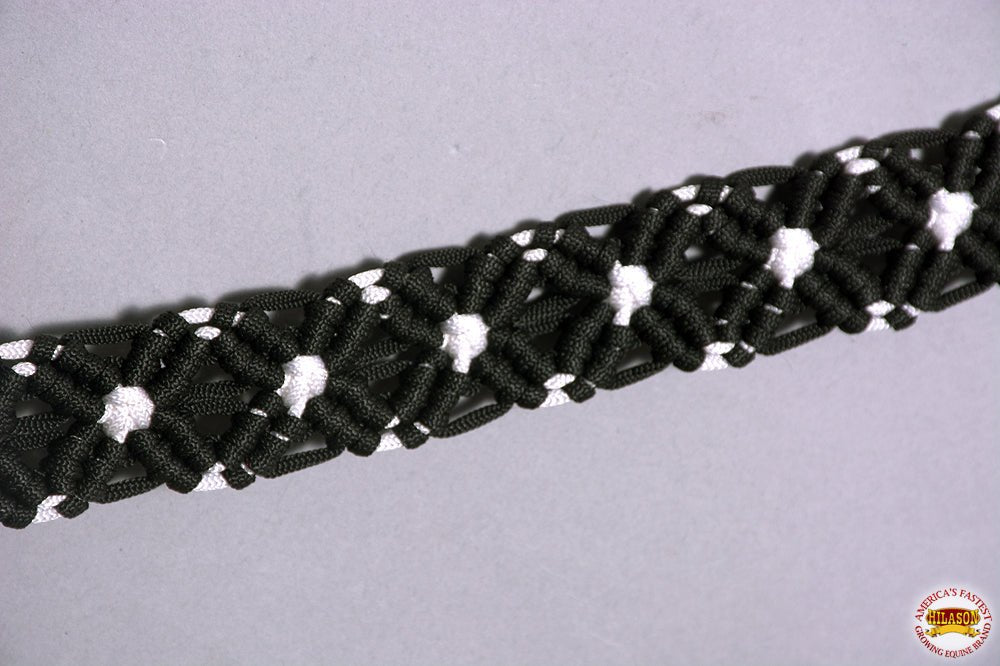 Hilason Horse Breast Collar  Braided Paracord Pink / Black