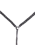 Hilason Horse Breast Collar  Braided Paracord Pink / Black