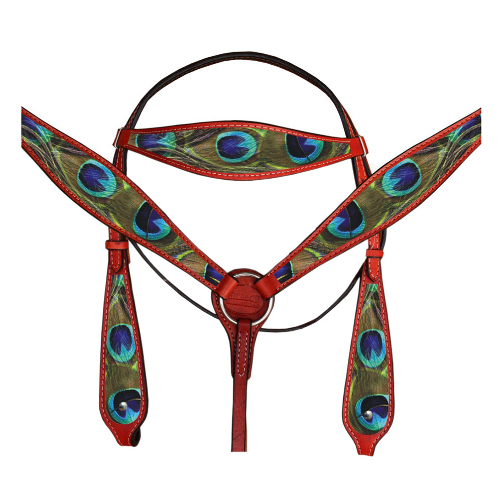 Western Horse Headstall Breast Collar Set American Leather Hilason