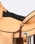 HILASON Western Horse Saddle American Leather Flex Tree Trail & Pleasure Tan