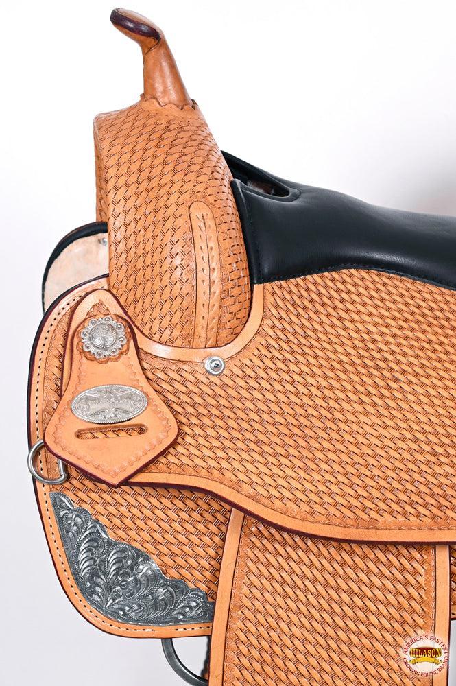 HILASON Western Horse Saddle American Leather Flex Tree Trail &amp; Pleasure Tan