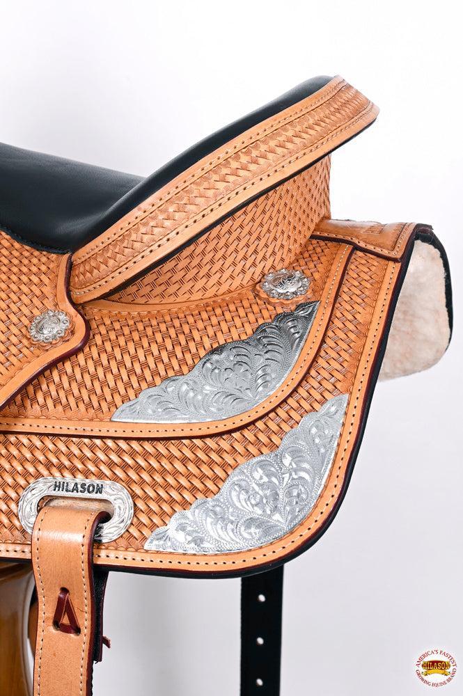 HILASON Western Horse Saddle American Leather Flex Tree Trail &amp; Pleasure Tan