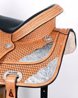 HILASON Western Horse Saddle American Leather Flex Tree Trail & Pleasure Tan