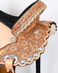 Hilason Western Horse Treeless Barrel Saddle American Leather