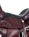 HILASON Western Horse Saddle American Leather Treeless Trail Pleasure | Barrel for Horses