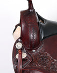 HILASON Western Horse Saddle American Leather Treeless Trail Pleasure | Barrel for Horses