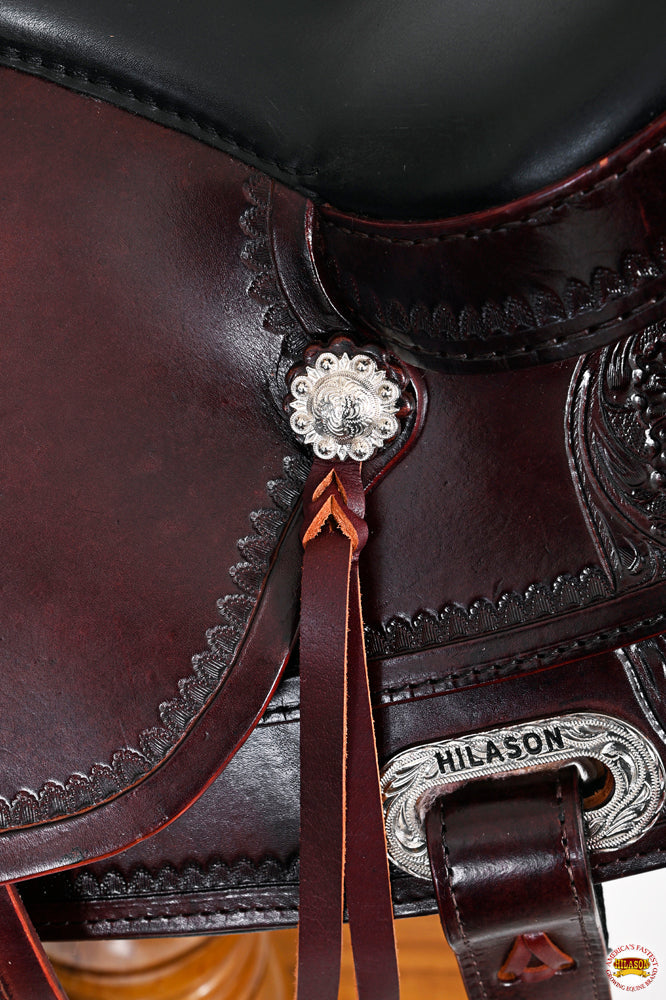 HILASON Western Horse Saddle American Leather Treeless Trail Pleasure | Barrel for Horses