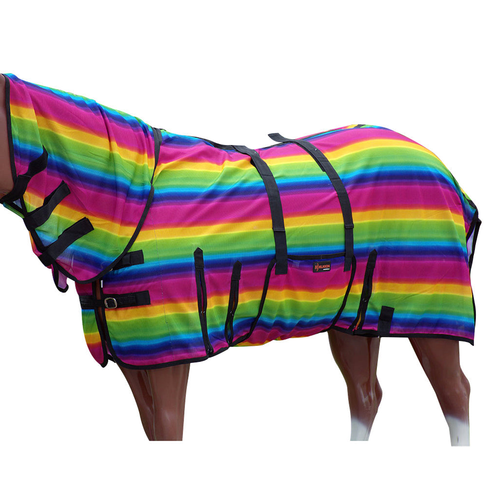 HILASON Horse Fly Sheet UV Protect Breathable Mesh Bug Mosquito Spring | Summer Horse Rug | Fly Rug