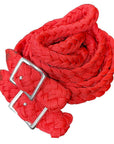 1" X 8Ft Hilason Braided Poly Barrel Reins Horse Racing Flat Grip Knots