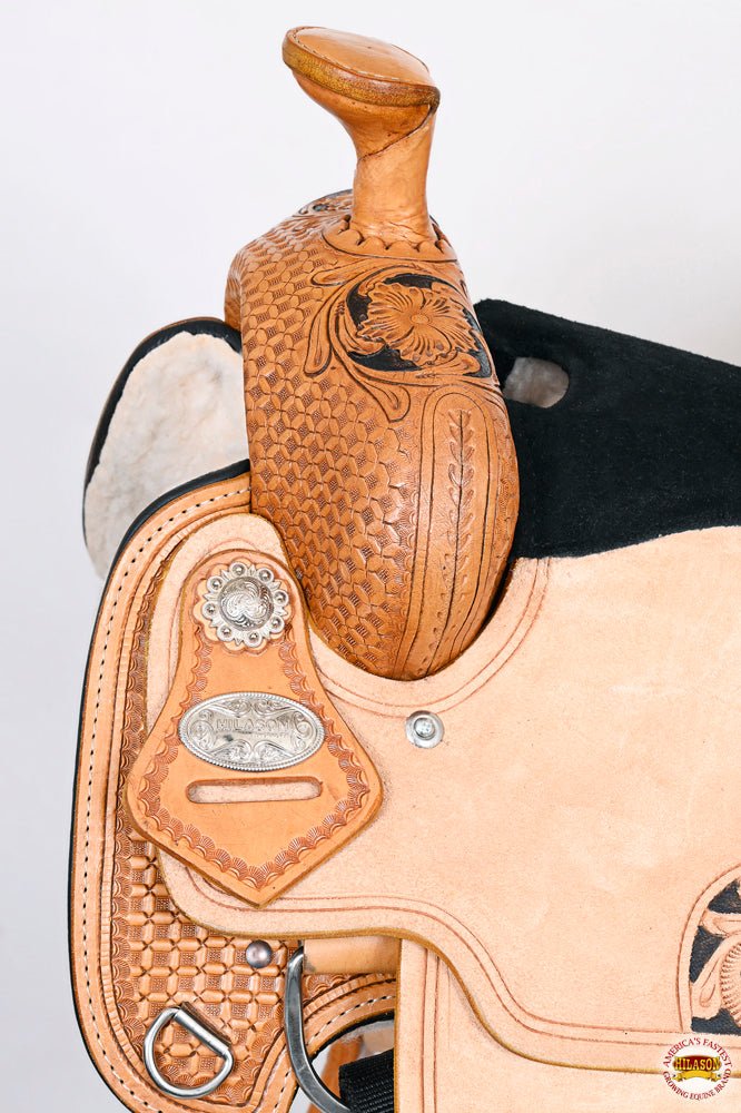 HILASON W. H. Ranch Roping Roper American Leather Saddle Tan – Hilason