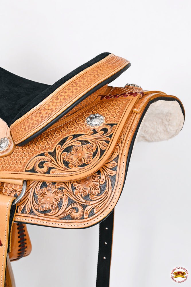 HILASON W. H. Ranch Roping Roper American Leather Saddle Tan – Hilason